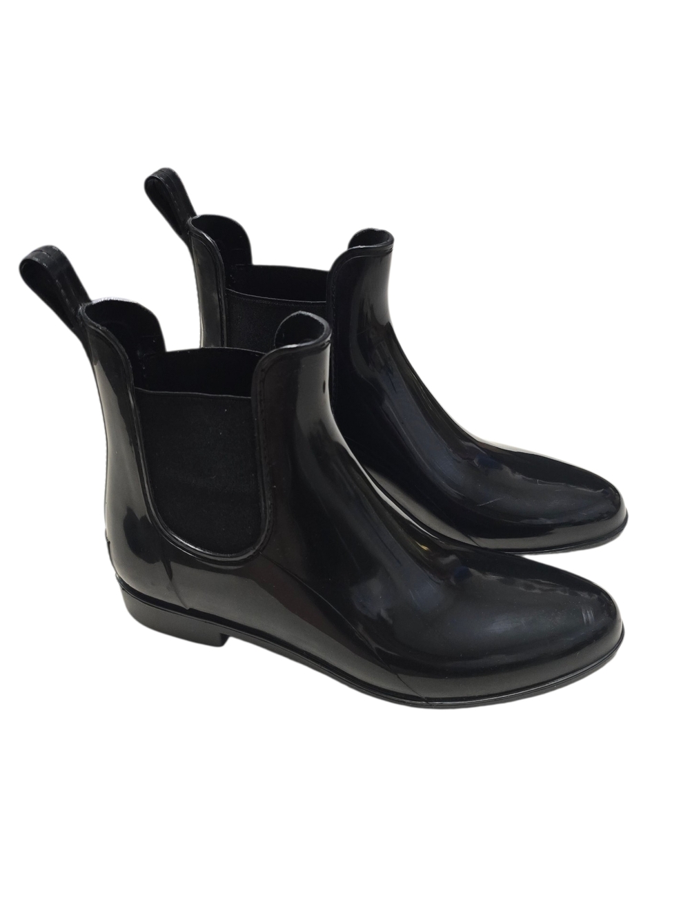 Sam Edelman Black Glossy Chelsea Rain Booties